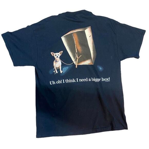 90s 1998 taco bell dog black tee shirt - Picture 1 of 2